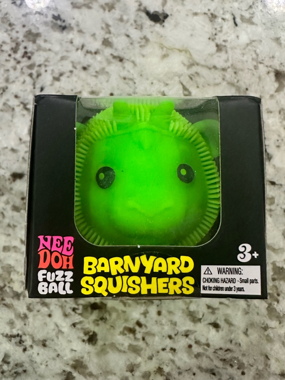 Authentic NeeDoh Fuzz Ball Barnyard Squishers Green Goat New in Box